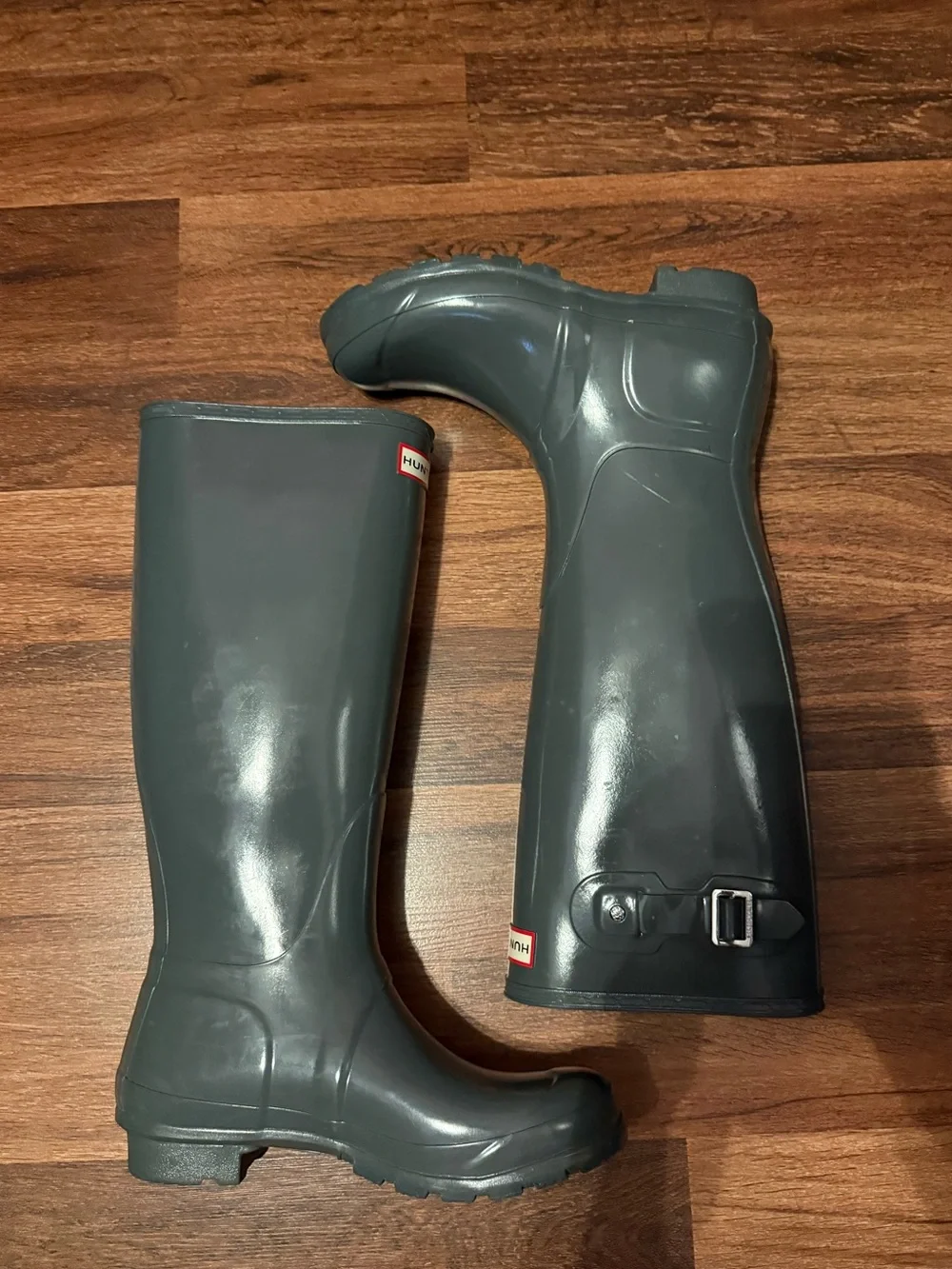 Hunter Tall Rain Boots in Slate Blue